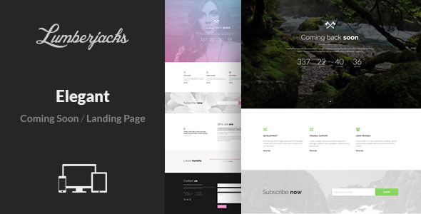 Elegant - Minimal Responsive Coming Soon Template