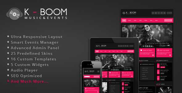 K-BOOM v1.2.1 - Themeforest Events & Music Responsive WP Theme