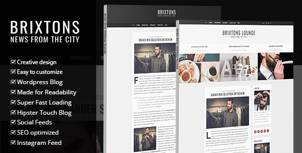 BRIXTON V2.0 - MINIMAL & PERSONAL WORDPRESS BLOG THEME