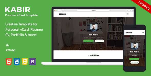 Kabir - Personal vCard Template