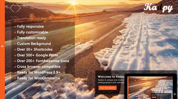 Kadpy – Mojothemes Responsive FullScreen WordPress Theme