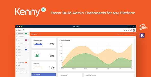 Kenny – Dashboard / Admin Site Responsive Template