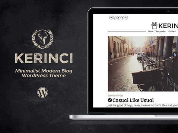 Kerinci - Creativemarket Minimalist Modern Blog