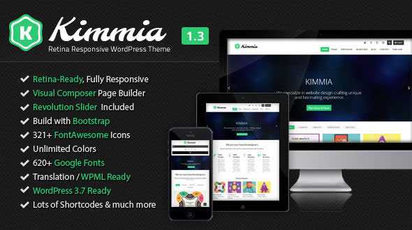 Kimmia – MojoThemes Retina Responsive WordPress Theme