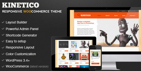KINETICO - RESPONSIVE WORDPRESS THEMEFOREST E-COMMERCE