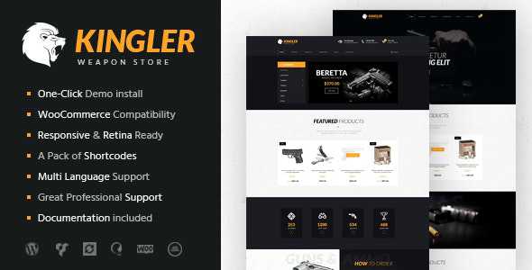Kingler v1.7 - Weapon Store & Gun Training WordPress Theme