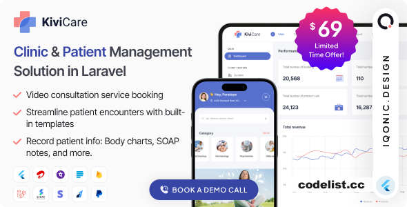 KiviCare(TM) v1.9.1 - Clinic Management System - Laravel &amp; Flutter