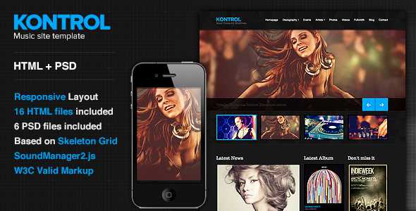 Kontrol - Music Site Template