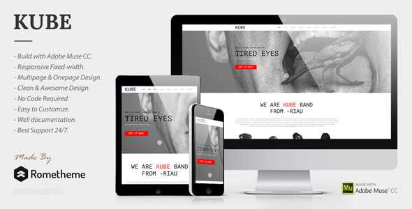 Kube - Musician, DJ, Band, Music Muse Template - Updated
