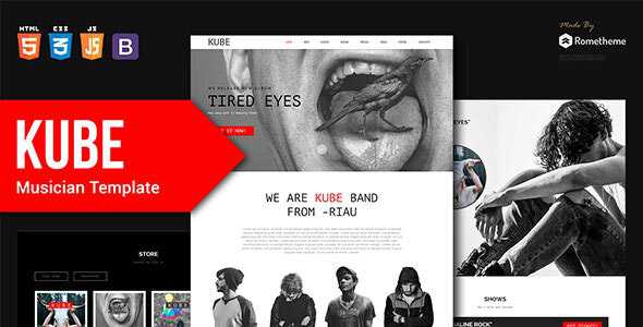 Kube v1.0 - Musician, DJ, Band, Music HTML Template