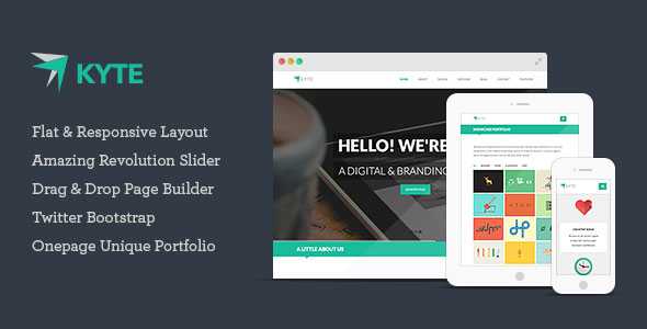 Kyte - Flat Onepage Responsive WordPress Theme