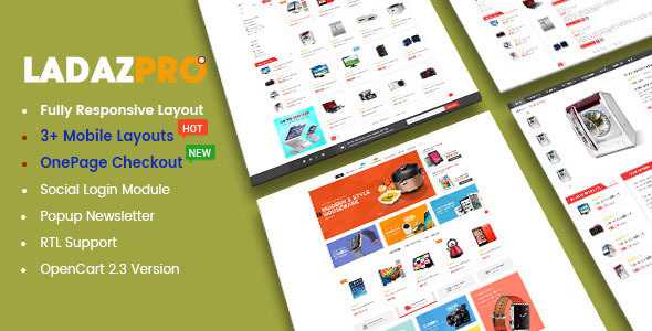 LadazPro - Advanced Multipurpose Responsive OpenCart 2.3 Theme