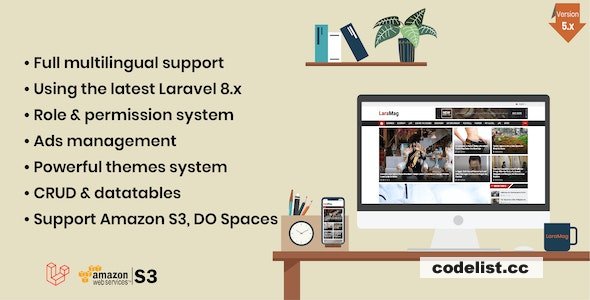 LaraMag v7.5.9 - Laravel News & Magazine Multilingual System - nulled