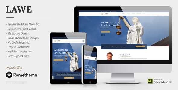 LAWE v1.0 - Lawyer and Attorney Muse Template