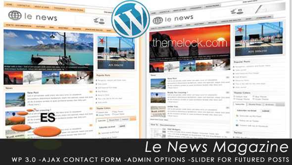 Le News – MojoThemes WordPress Theme