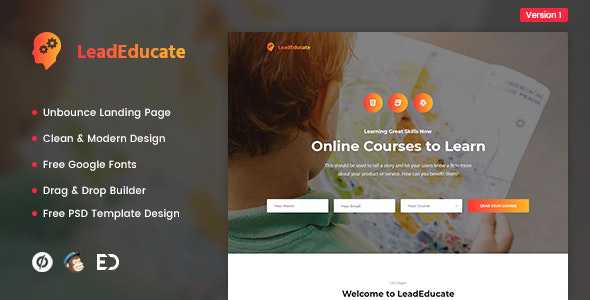 LeadEducate v1.0 - Education Unbounce Landing Page Template