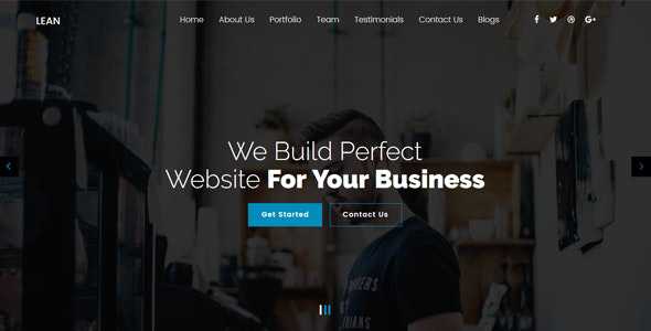 Lean v1.1 - One Page Portfolio WordPress Theme