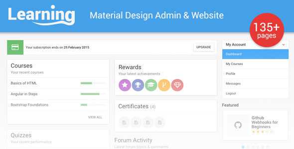 Learning App - Learning Management System Template
