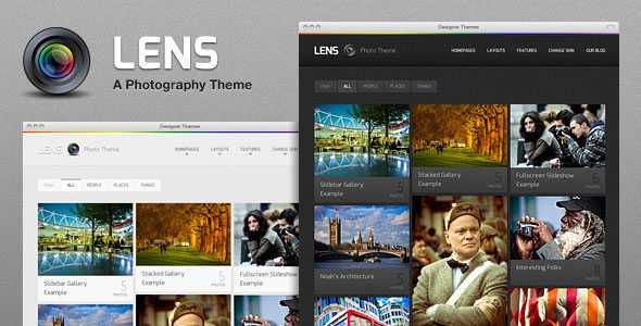 Lens, the Ultimate Themeforest WP Photography Theme