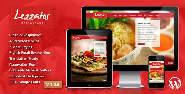 Lezzatos v1.2.5 - Restaurant Responsive Wordpress Theme