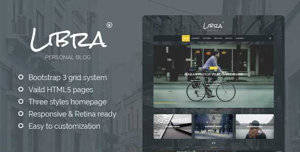 Libra - Personal Blog HTML Template