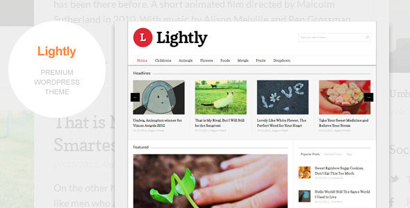 LIGHTLY - THEMEFOREST MAGAZINE WORDPRESS THEME
