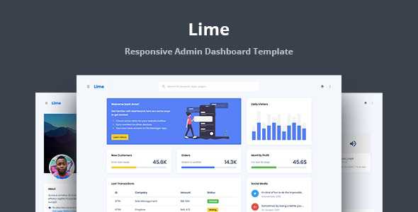 Lime v1.0 - Responsive Admin Dashboard Template