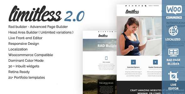 Limitless v2.0 - Themeforest Multipurpose Drag n Drop Theme