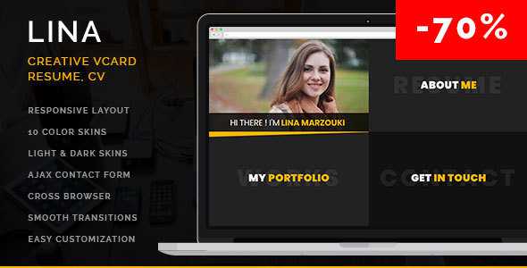 Lina - Creative vCard, Resume, CV