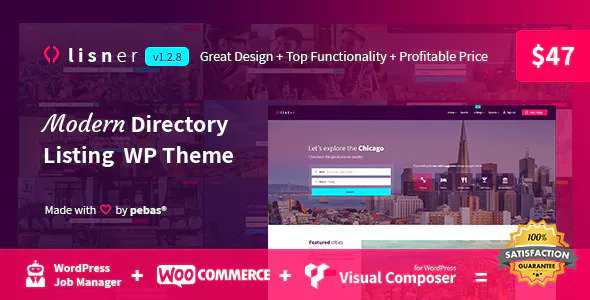 Lisner v1.2.8 - Modern Directory Listing WordPress Theme