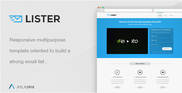 Lister - Themeforest Premium Landing Page