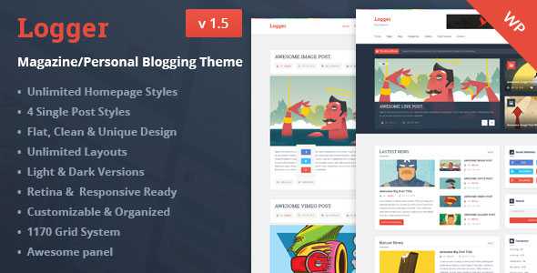 Logger v1.5 - Magazine/Personal Blogging Theme