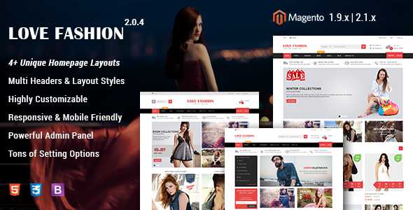 Love Fashion v2.1.0 - Responsive Fashion Store Magento 2 and 1 Theme