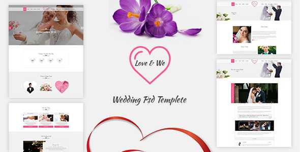 Love & We - Wedding PSD Template