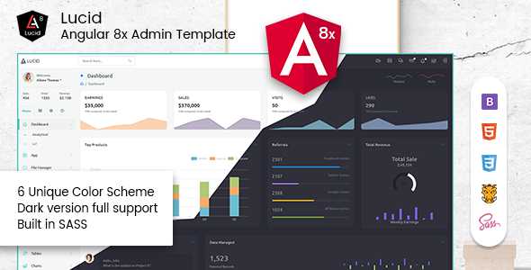 Lucid v2.6.5 - Angular 8 Admin Template