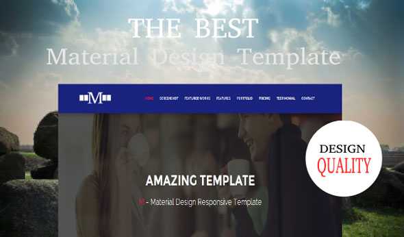 M - Material Design Template