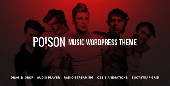 POISON - MUSIC BANDS ARTIST CLUB WORDPRESS THEME
