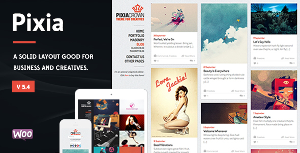 PIXIA V5.4 - SHOWCASE WORDPRESS THEME