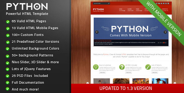 Python - Themeforest Powerful Creative HTML Template