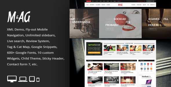 MAG v1.5 - Grid Magazine / News WordPress Theme