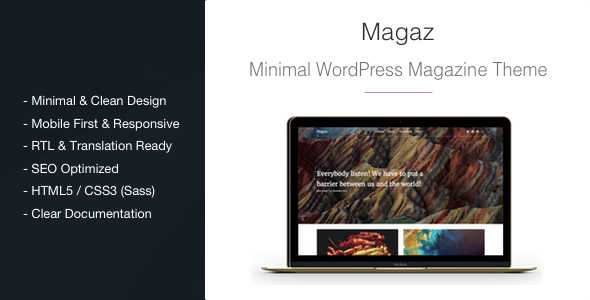 Magaz - Magazine/News Minimal WordPress Theme