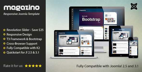 Magazino - Themeforest Responsive Joomla Template