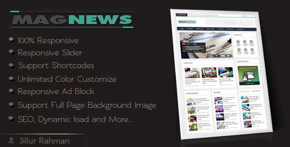 MagNews - Themeforest Responsive Blogger Template