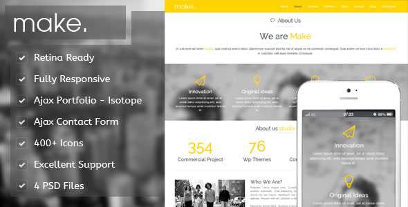 Make v1.3 - Responsive Parallax Onepage Template