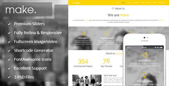 Make v1.5 - Responsive Parallax Onepage Wordpress Theme