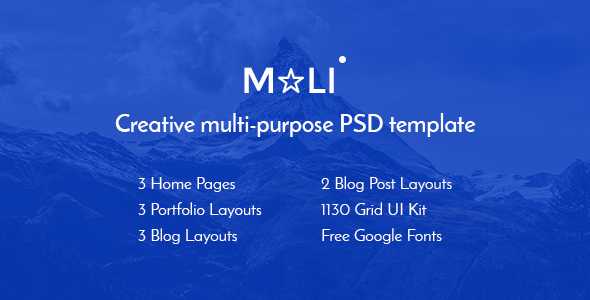 Mali - Multipurpose Portfolio/Personal Blog PSD Template