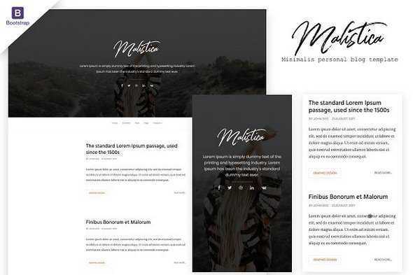Malistica v1.0 - HTML Personal Blog