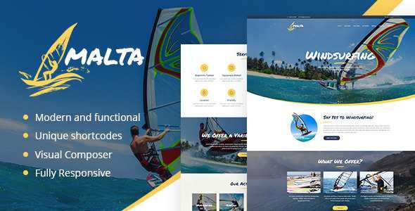 Malta v1.0 - Windsurfing, Kitesurfing & Wakesurfing Center Theme