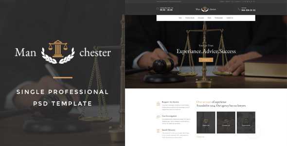 Manchester - Single Professional PSD Template