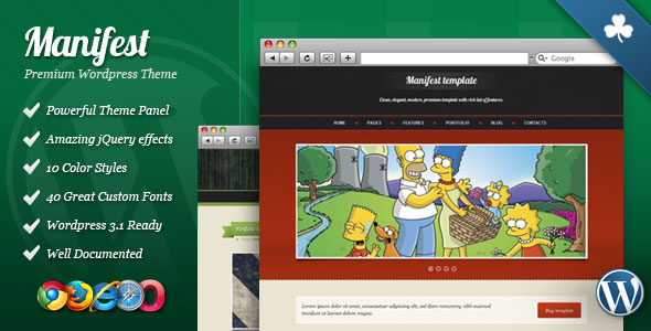 MANIFEST - MULTIPURPOSE THEMEFOREST WORDRESS THEMES
